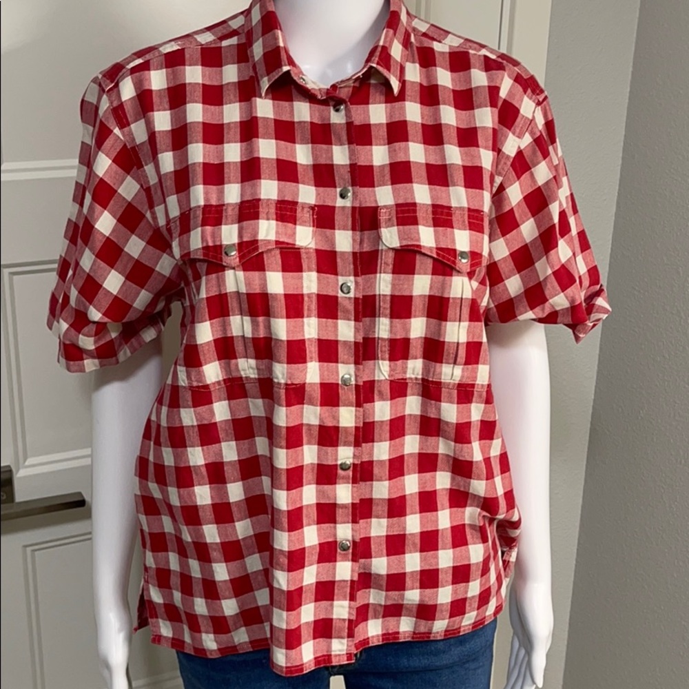 Liz Claiborne Plaid Shirt w/pockets